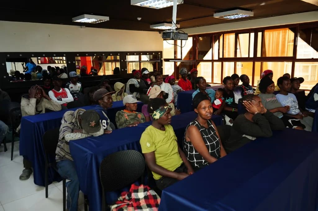 Community members gathered for a Dignity Day